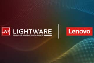 Lightware- und Lenovo-Logos