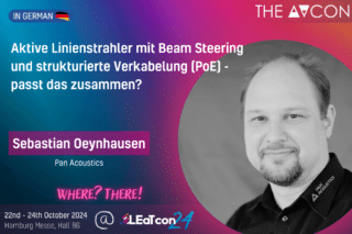 Sebastian Oeynhausen (Pan Acoustics) auf der AVcon 24