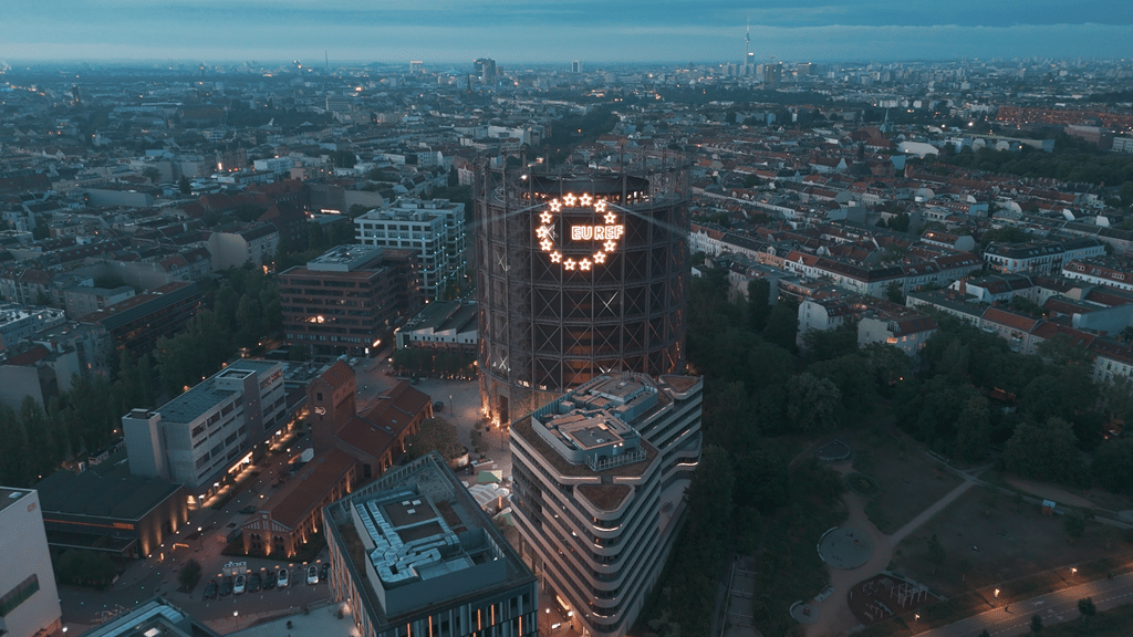 Gasometer on the EUREF Campus in Berlin