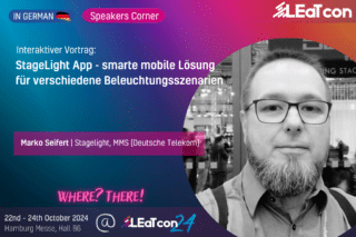 Marko Seifert (Stagelight App) auf der LEaT con 24