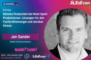 Jan Sander (Riedel Communications) auf der LEaT con 24