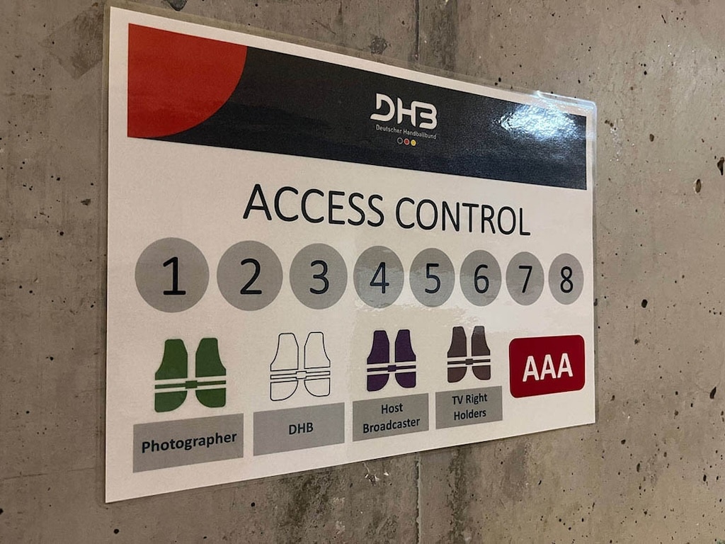 Access Control Information für eine Veranstaltung des Deutschen Handballbund