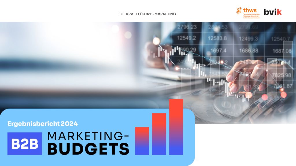 Key Visual der Studie „B2B-Marketing-Budgets 2024”